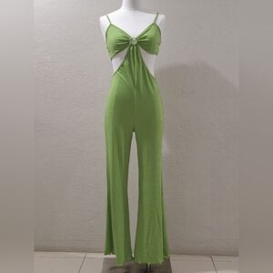 NWT Jumpsuit, L, flare wide leg